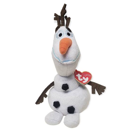 Disney TY Sparkle Olaf The Beanie Babies Collection Disney Frozen - Picture 1 of 9
